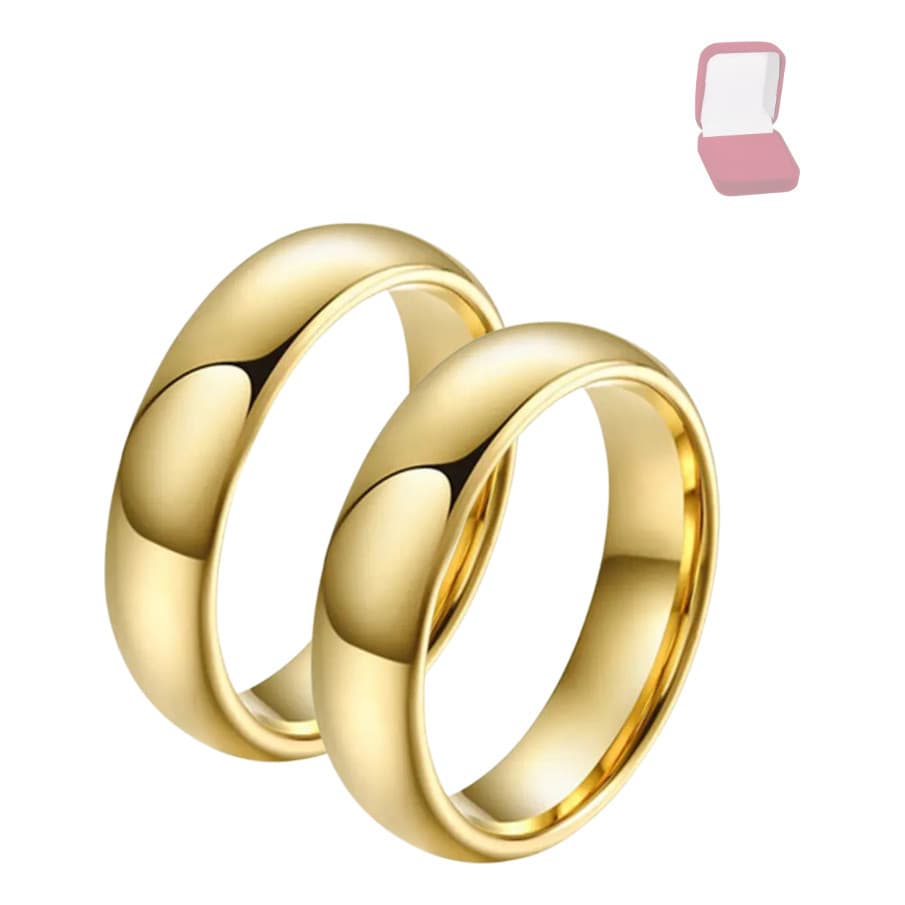 Par De Alianças 6mm Ouro 18k Casamento