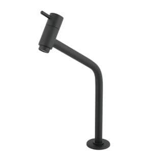 Torneira Link Alta Para Lavatório Banheiro 45º  Metal 1/4 Volta 3050 Preto Fosco