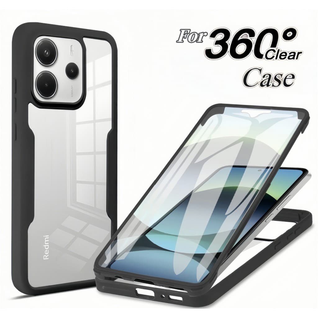 360 Capa Completa Para Xiaomi Redmi 15 15C 14C 13C 13 12 Note 15 14 13 12 11 Pro Plus Proteção De Tela Do Telefone