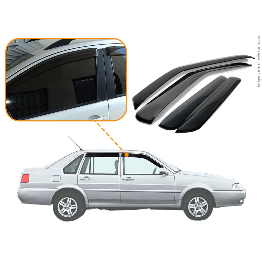 Calha de Chuva VW Santana 4 portas 1999 2000 a 2005 2006