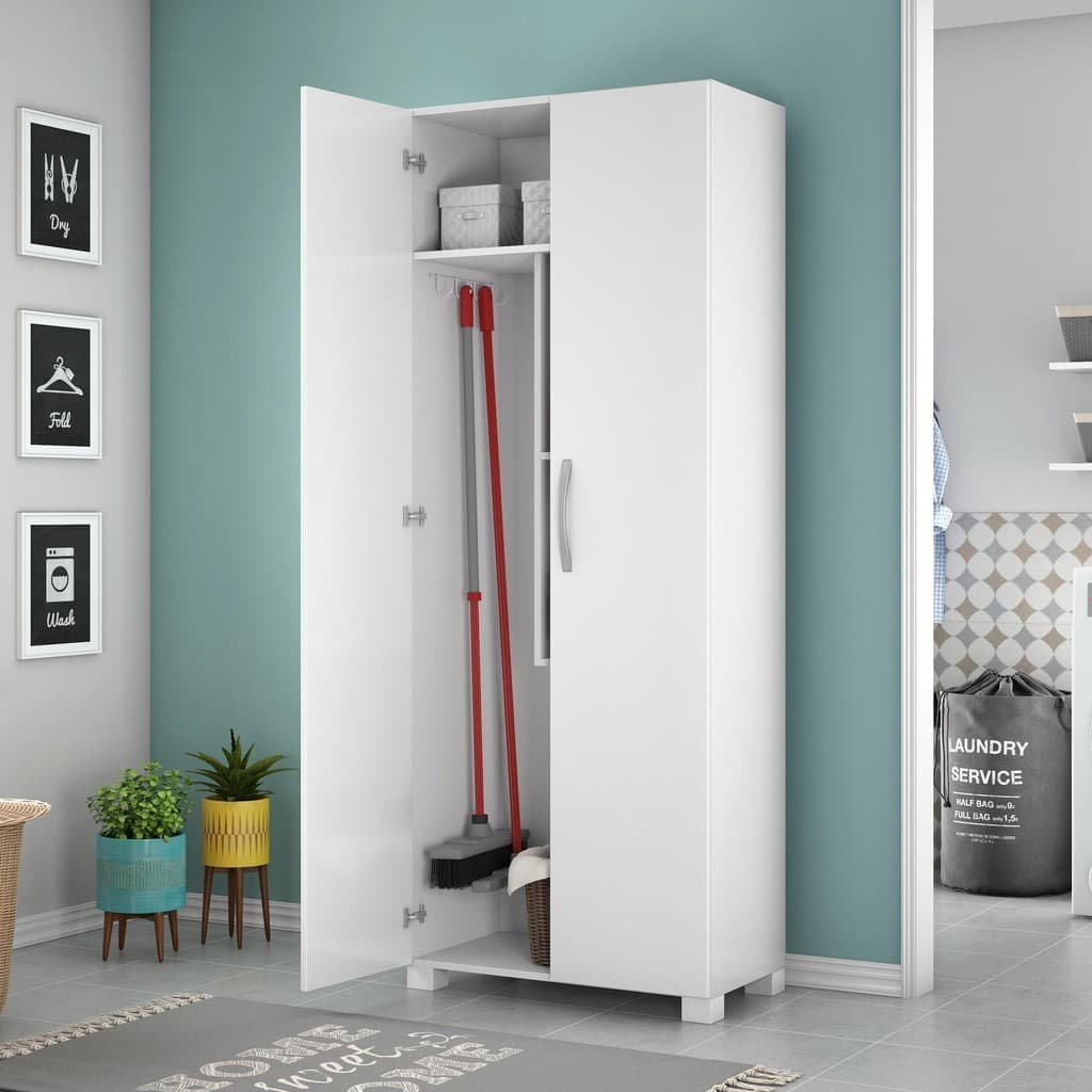 Armário Multiuso Lavanderia 2 Portas Branco NT4015 Notável Móveis