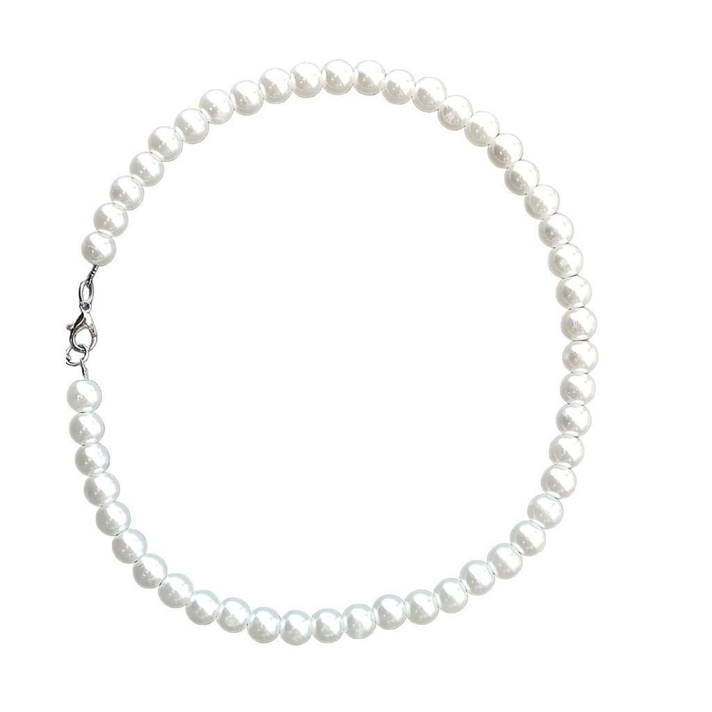 Exclusivo Colar Gargantilha Pérola Masculino Feminino Unissex 40CM