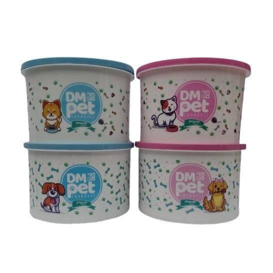 Pote para ração cachorro/gato 1,8L - DM Plas - Organizador - Pet