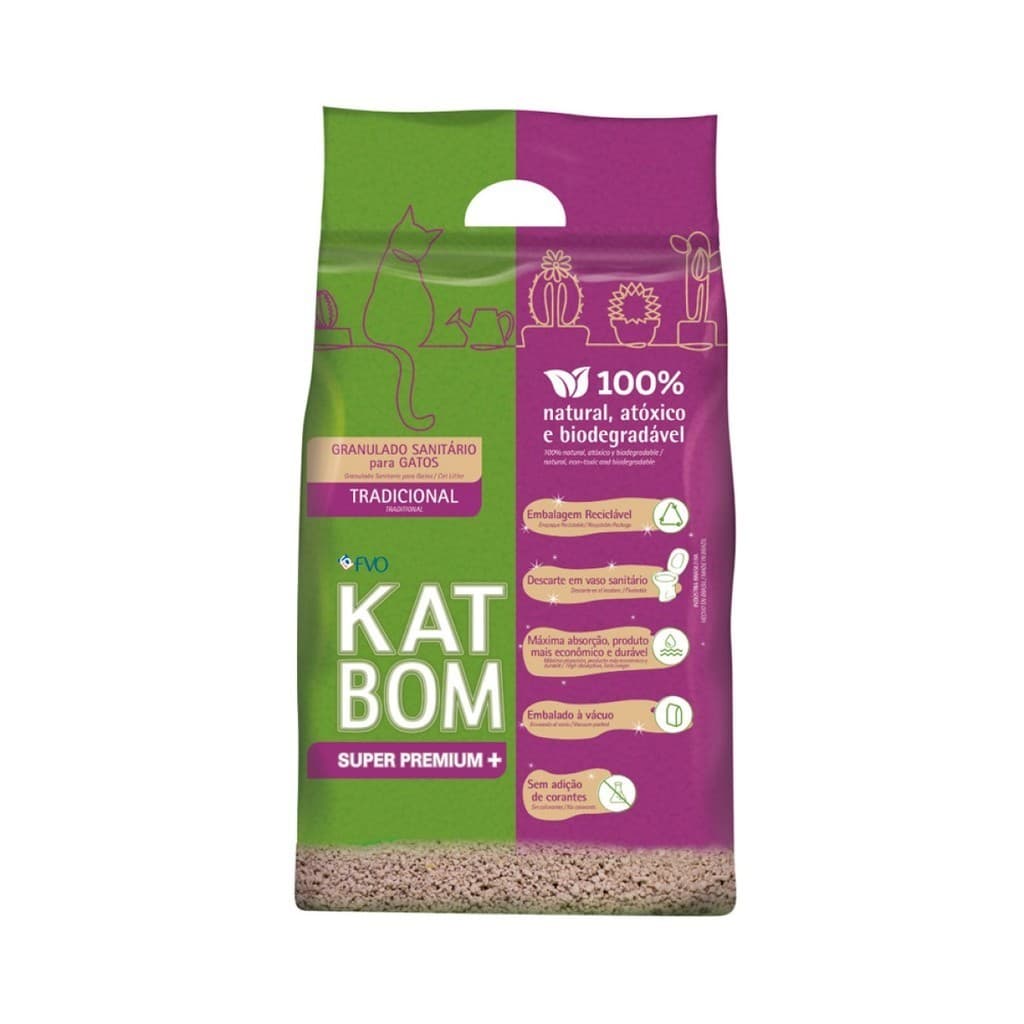 Granulado para Gato KATBOM Tradicional Farinha Cereais