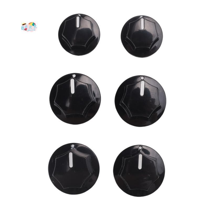 6Pcs Botão De Controle Botões De Áudio De Volume Para Peças De Guitarra Elétrica Jazz Baixo