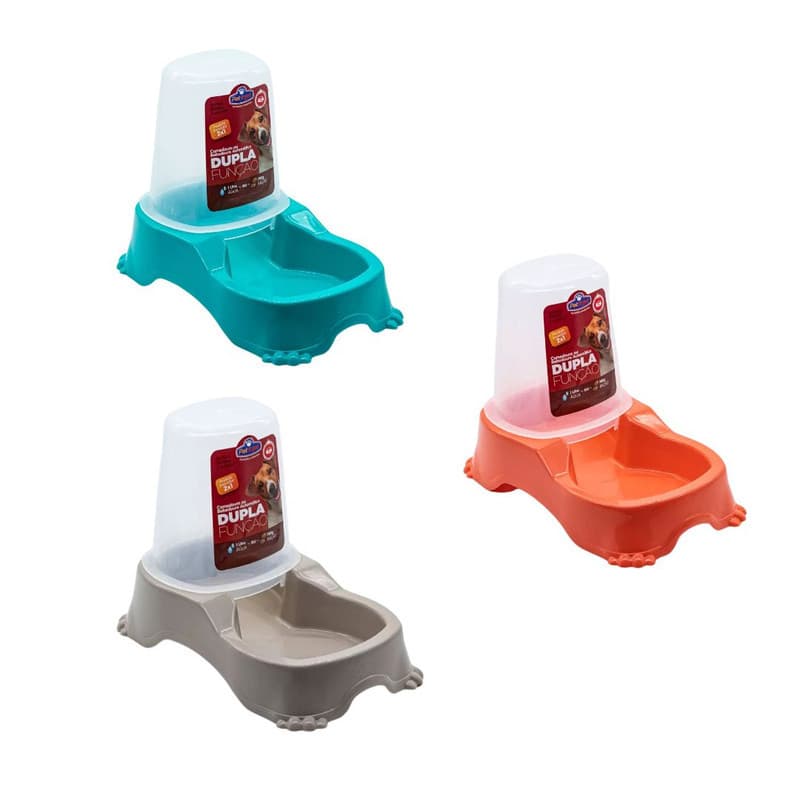 Comedouro ou Bebedouro Automático Cães e Gatos Dupla Função Pet Injet