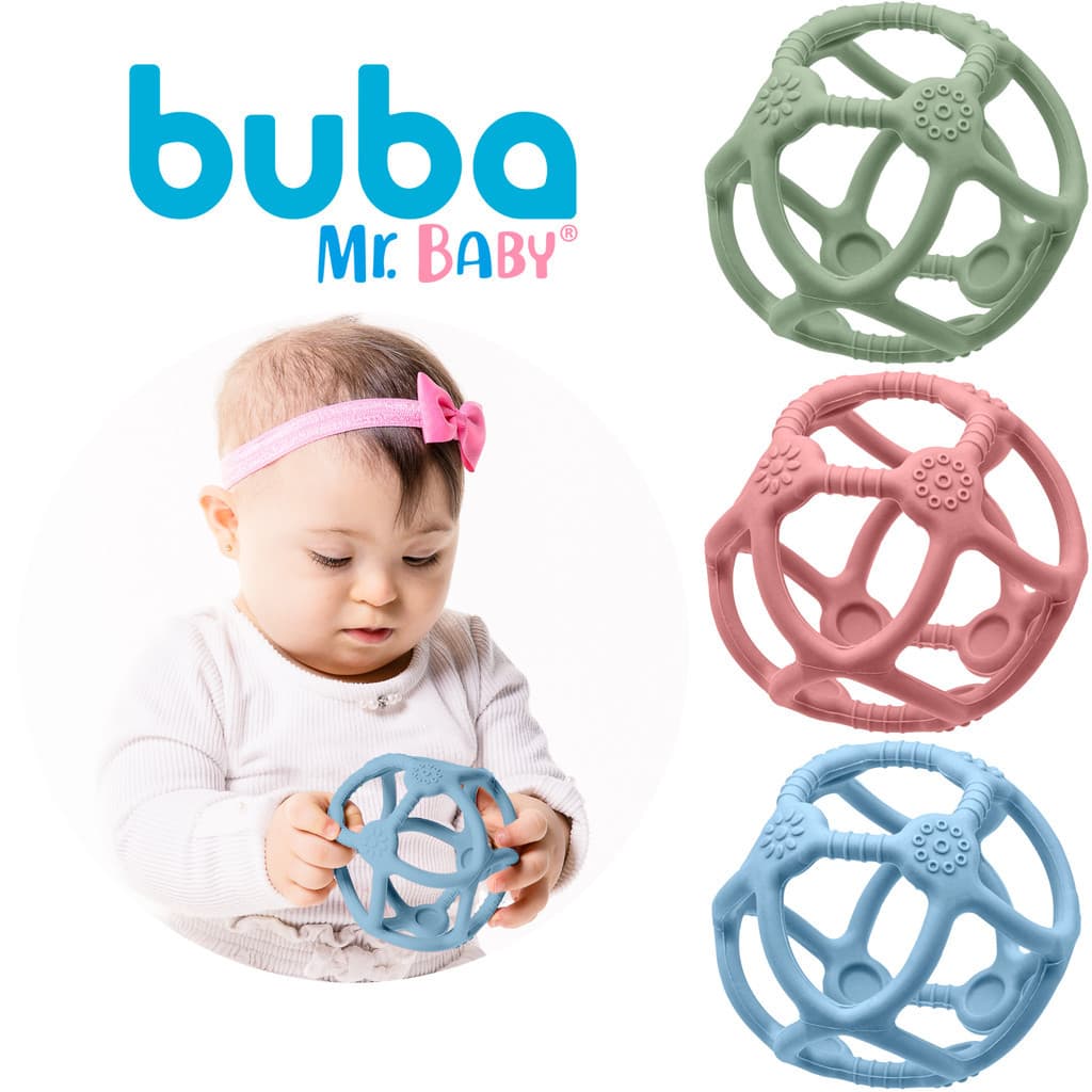 Mordedor Bebê Silicone Bola Supermacio Buba