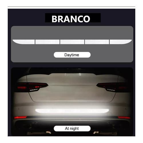Adesivos Refletivos Evitar Colisão Trazeira Segurança Branco