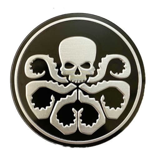 Emblema Agentes S.h.i.e.l.d Marvel Shield Hydra 7,5cm Prata