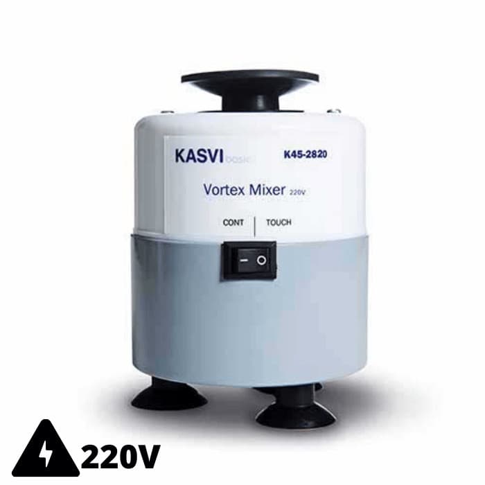 AGITADOR VORTEX BASIC 2.800 RPM K45 2820 KASVI 220V laboratório profissional análises clínicas pesquisa científica