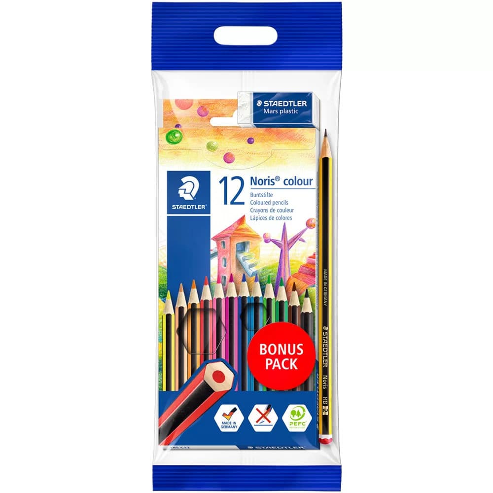 Lápis de Cor 12 cores sextavado Noris - Staedtler