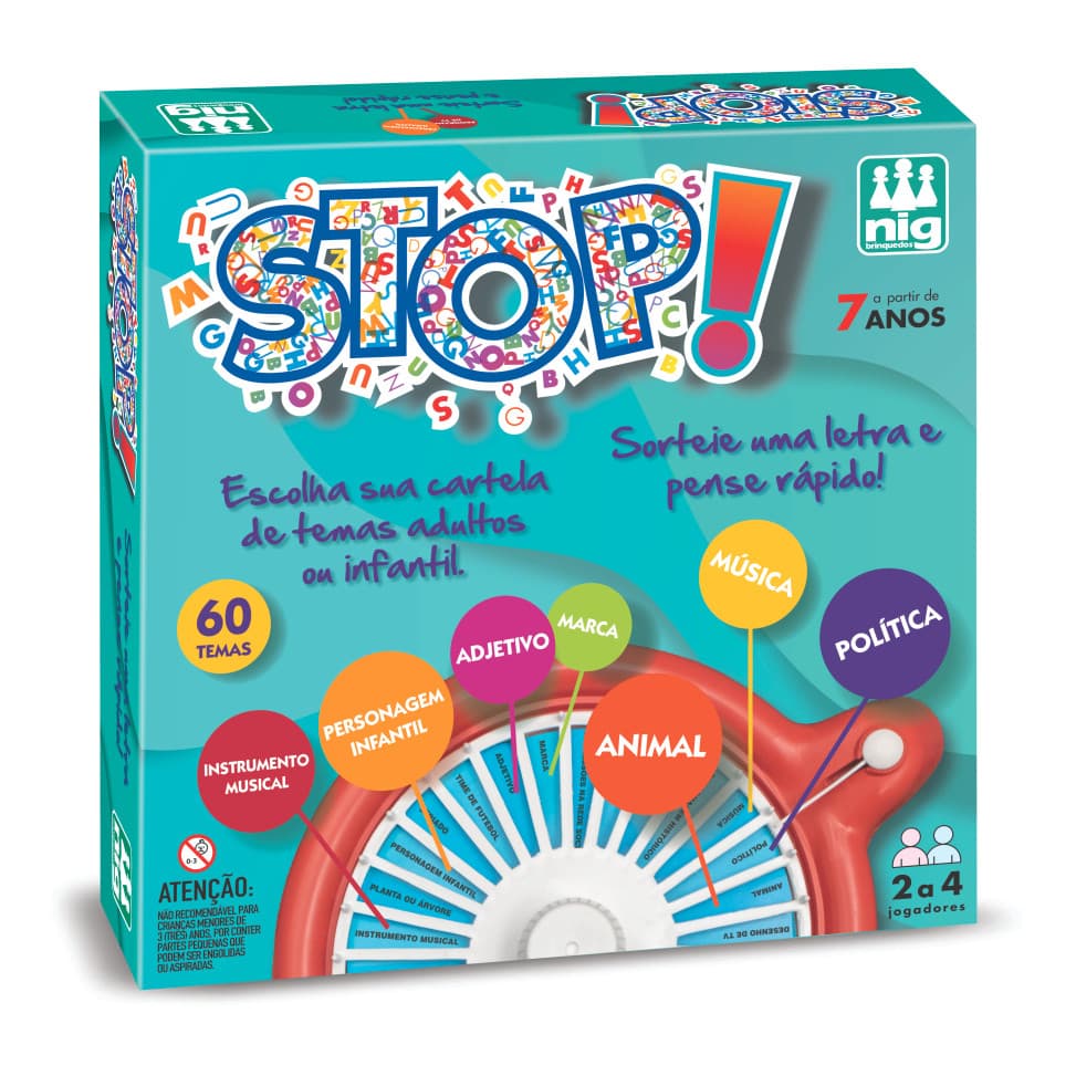 Jogo Stop Pense Rápido Educativo Divertido - Nig Brinquedos