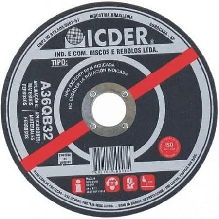 Disco de Corte Icder 12'' x 1/8 x 5/8 - (Disco de Corte Para Policorte) 304,8mm x 3,2mm x 15,9mm