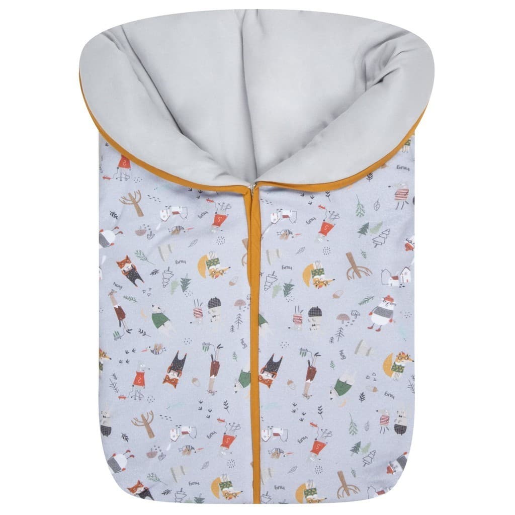 Porta Bebê / Saco Dormir Bebê Escandinavo Cinza Lunar - Hug