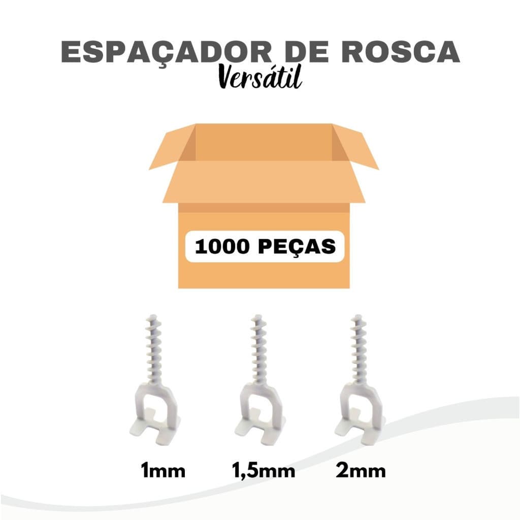 Espaçador Versátil Porcelanato Piso Compel 1000 Unidades (A GRANEL)