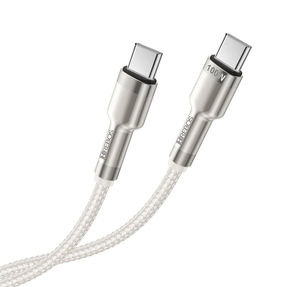 Cabo de Iphone 15 USB-C (tipo C) para tipo C Turbo 100W  2 metros ultra resistente nylon trançado