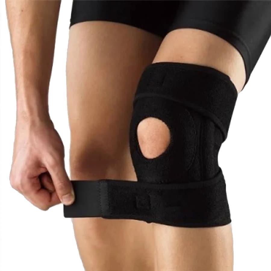 Joelheira Ajustável Articulada e Regulável Neoprene Tamanho:Único;Cor:Preto;Gênero:Unissex