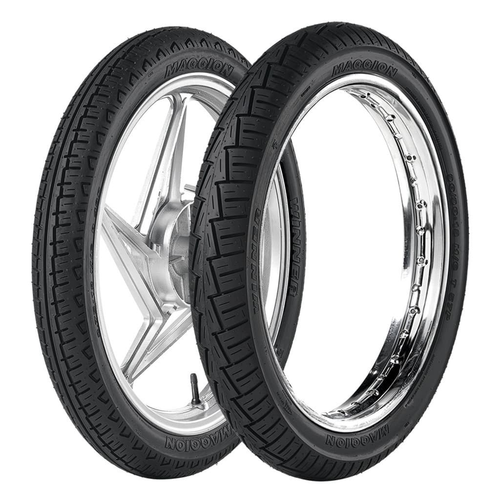 Par Pneu Moto Maggion Street Winner 90/90-18 2.75-18 C/C Cg Titan Start Cbx 200 Factor 125 Fazer 150