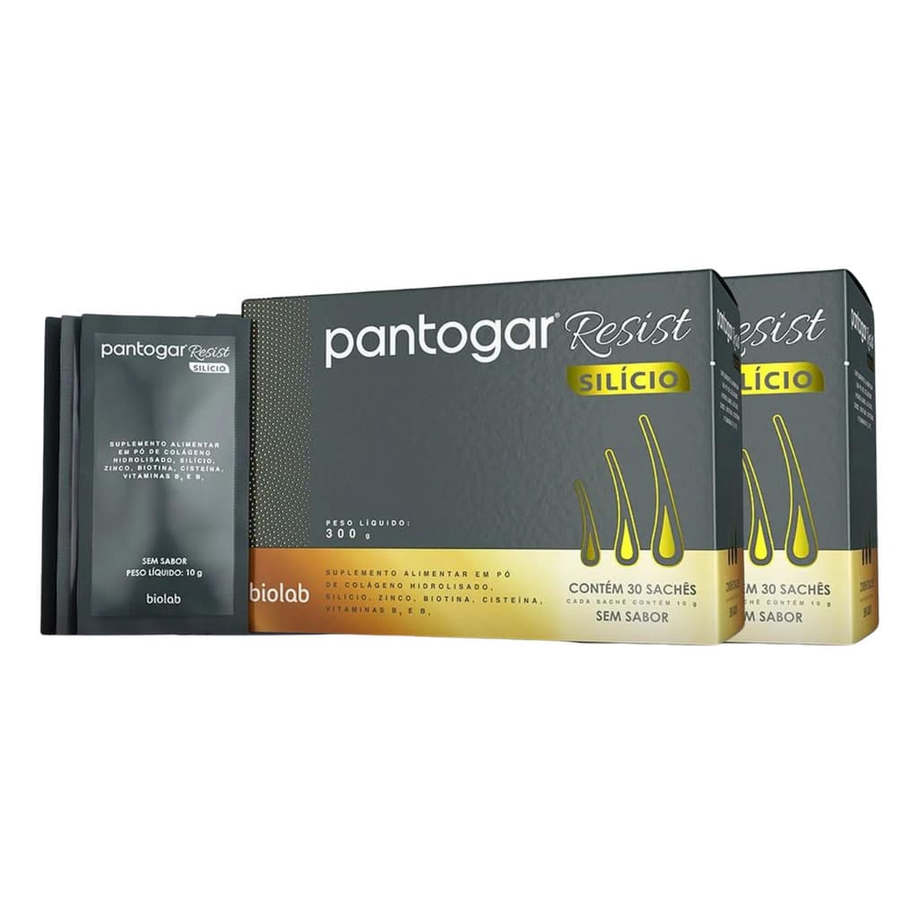 Kit 2 Pantogar Resist Silício 10g - 30 Sachês