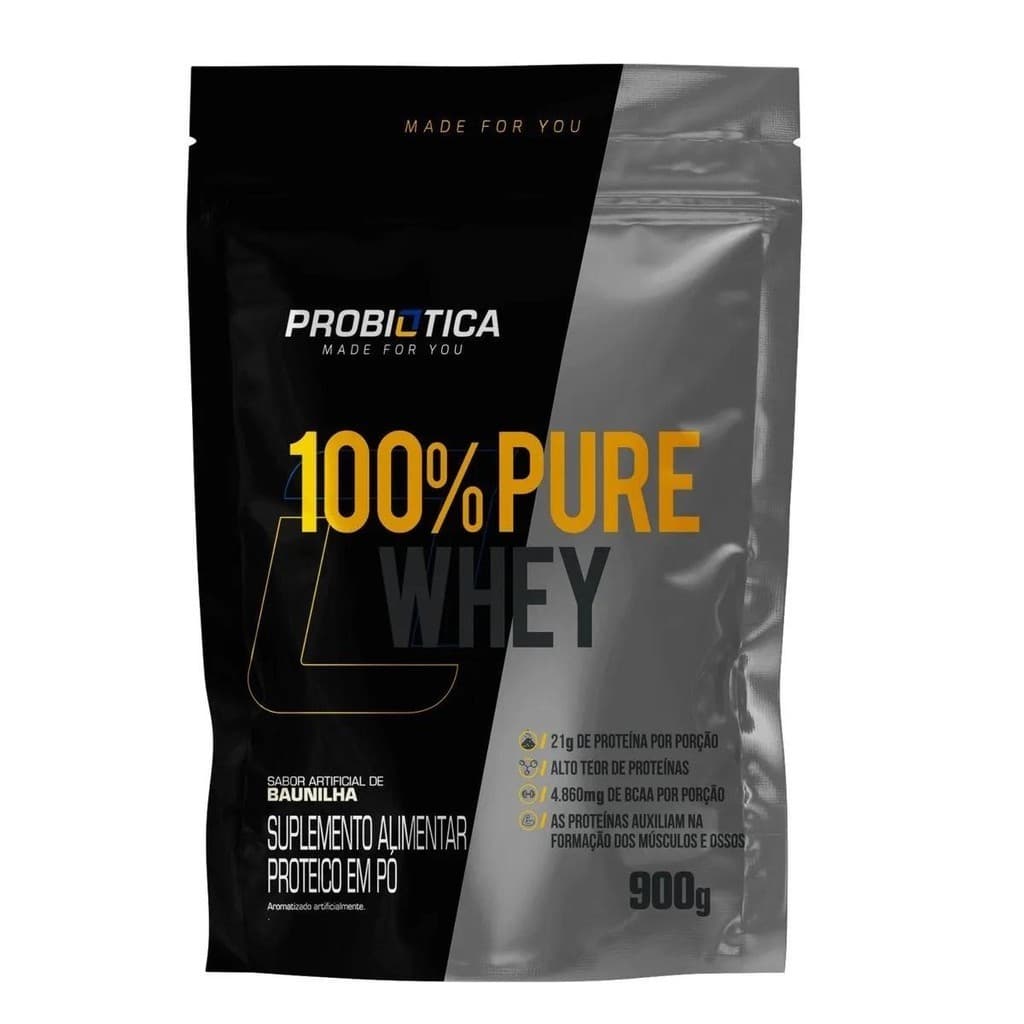 Whey Protein Concentrado 100% Pura Probiótica 900 g