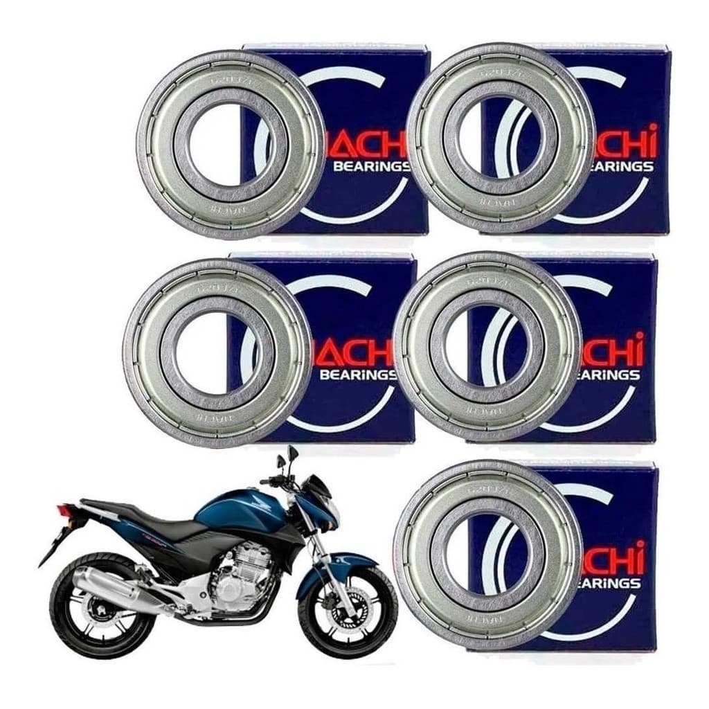 Kit Rolamento De Roda Cb 300 Freio A Disco Nachi Original