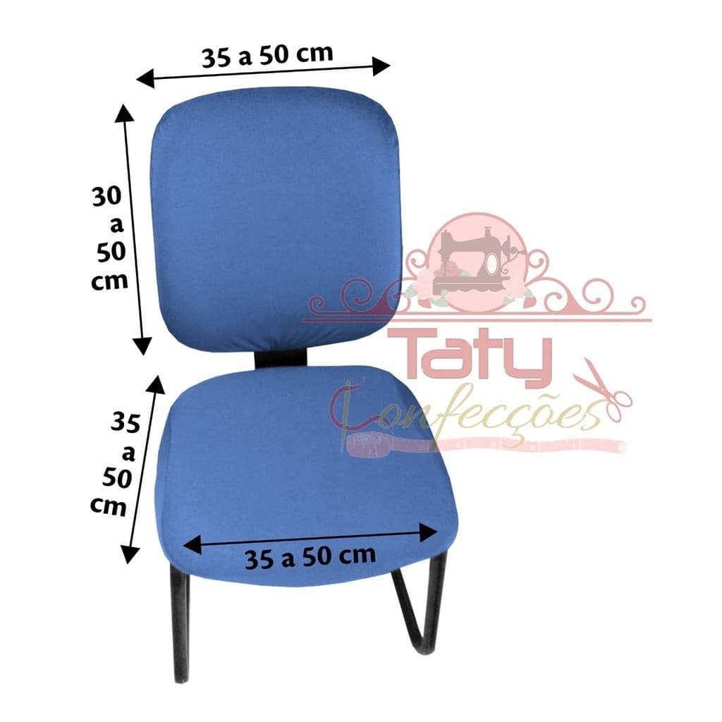 Kit com 2 Conjunto Capas Cadeira de Escritório