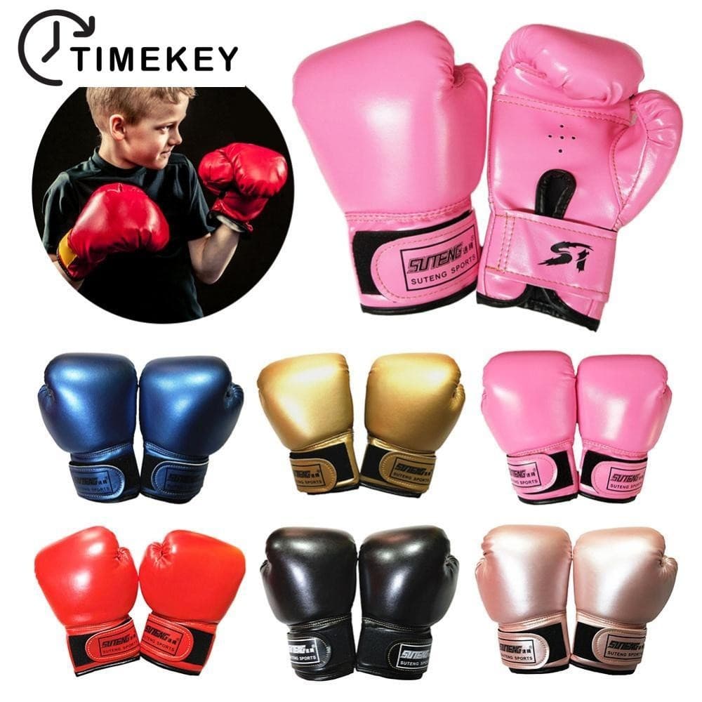 1luvas De Boxe Para Treinamento Infantil Luvas De Couro De PU Muay Sparring Punching Karate Kickboxing Profissionais
