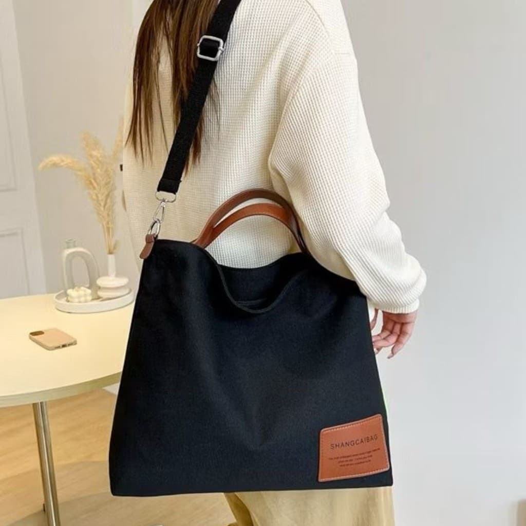 Bolsa Feminina de Lona Grande para Escola Passeio