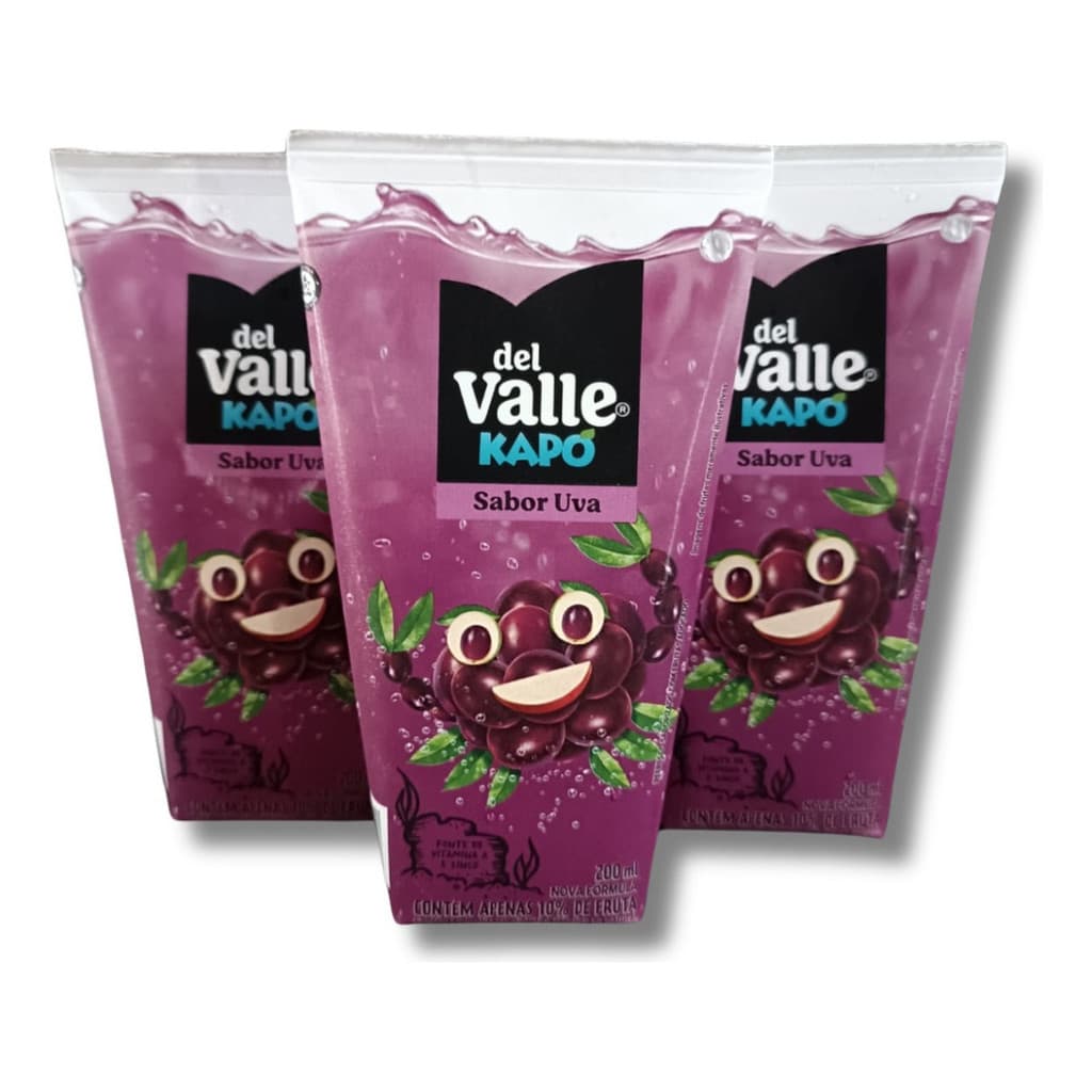 Suco Del Valle Kapo Sabor Uva 200ml Kit 3 Unidades Capo