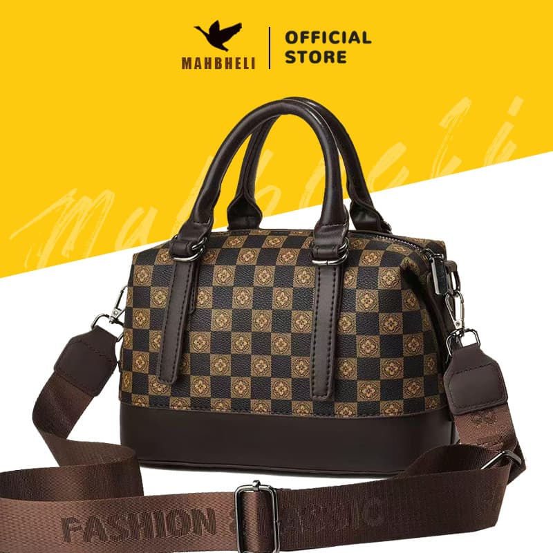 MAHBHELI Bolsa Travesseiro Feminina 2025 Crossbody Ombro e Mão Com Divisórios para Celular e Itens Pessoais