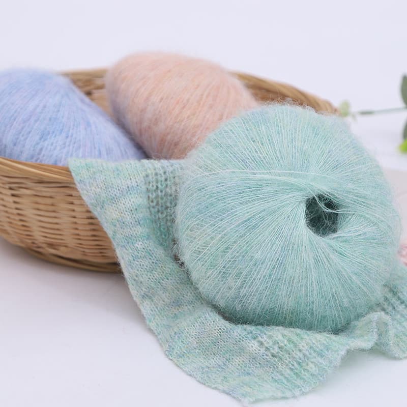 Fios De Lã Mohair Cashmere Coloridos Para Tricotar À Mão Linha Baby Scarf Hat Doll Macia Crochê