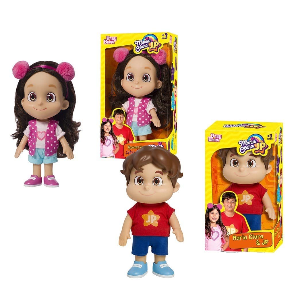 Boneca Maria Clara E Jp Youtubers Kit Brinquedo Present 15cm