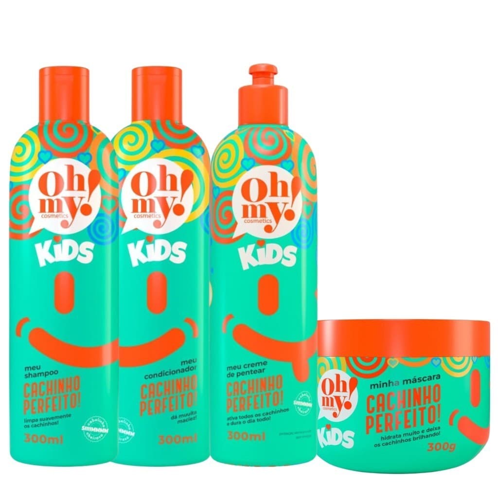 Kit Cachinho Perfeito! Oh My! Kids Linha Completa 4 Itens Hipoalergênico