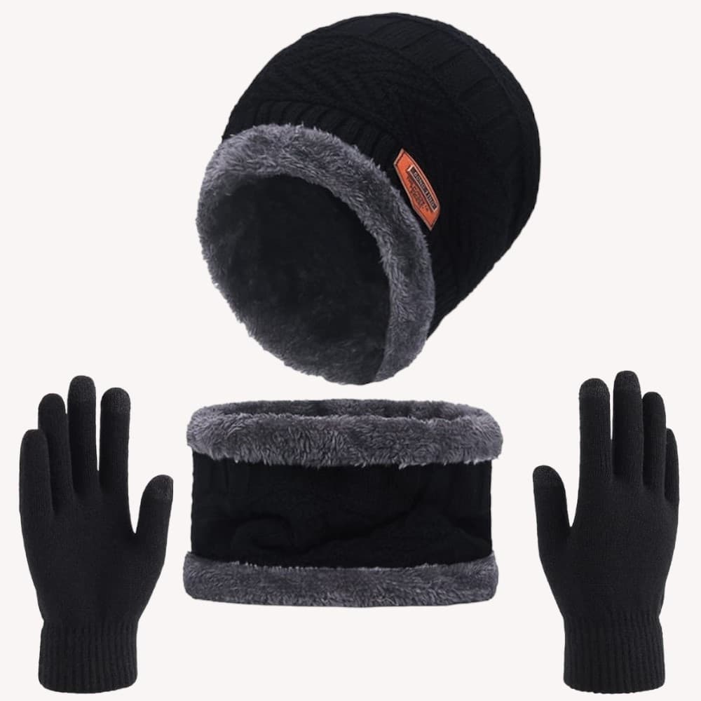 Kit Inverno Touca de Frio + Gola Forrada + Luva Unissex