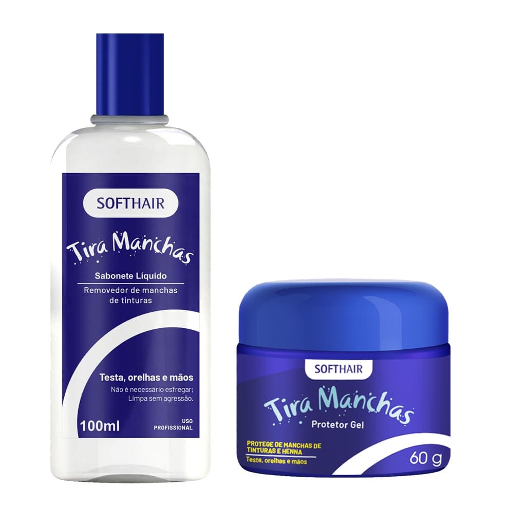 Sabonete Líquido Tira Manchas Tintura 100ml + Gel Protetor Tira Manchas Soft Hair 60ml