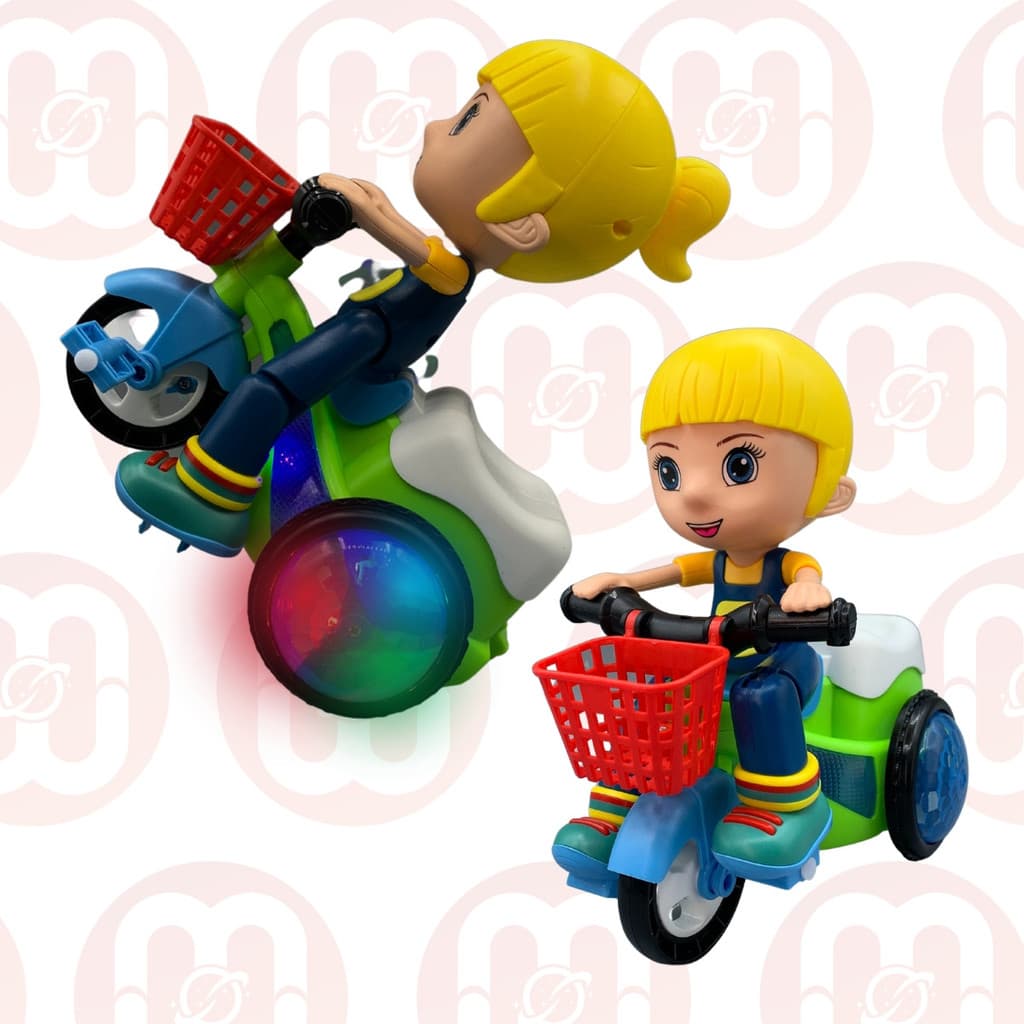 Boneco Impina Bicicleta Triciclo Musical Som Luz Crianças