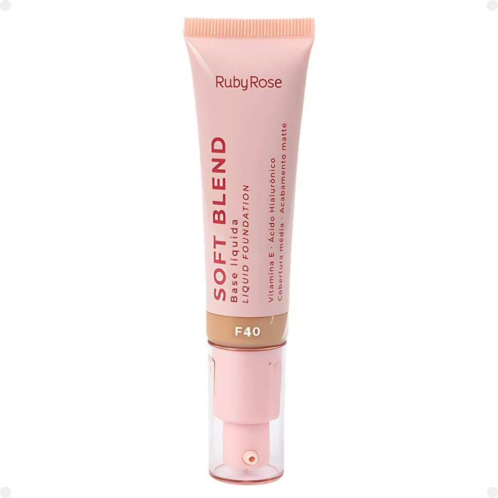Base Líquida Ruby Rose Soft Blend F40 Média Cobertura 30g Hb-M301-4