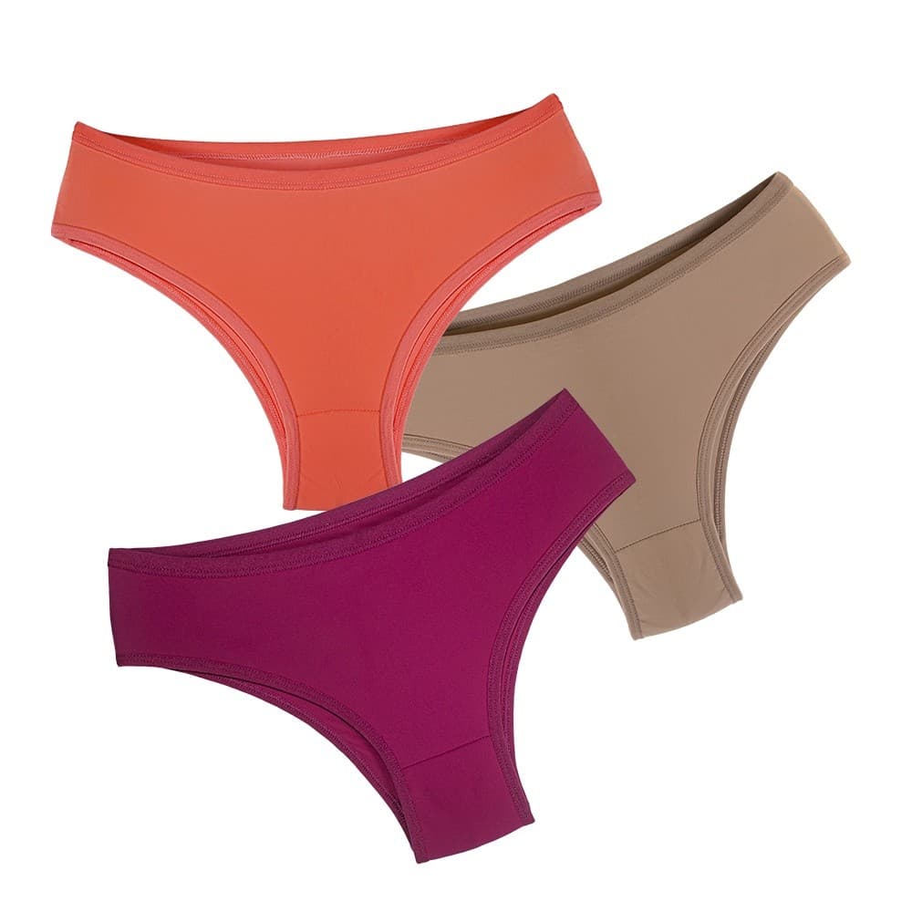Kit 5 tanga calcinha feminina grande microfibra adulto modelo normal