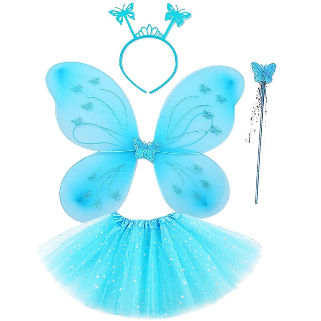 Fantasia Borboleta Asa Fada Infantil Festa Carnaval Saia Tule