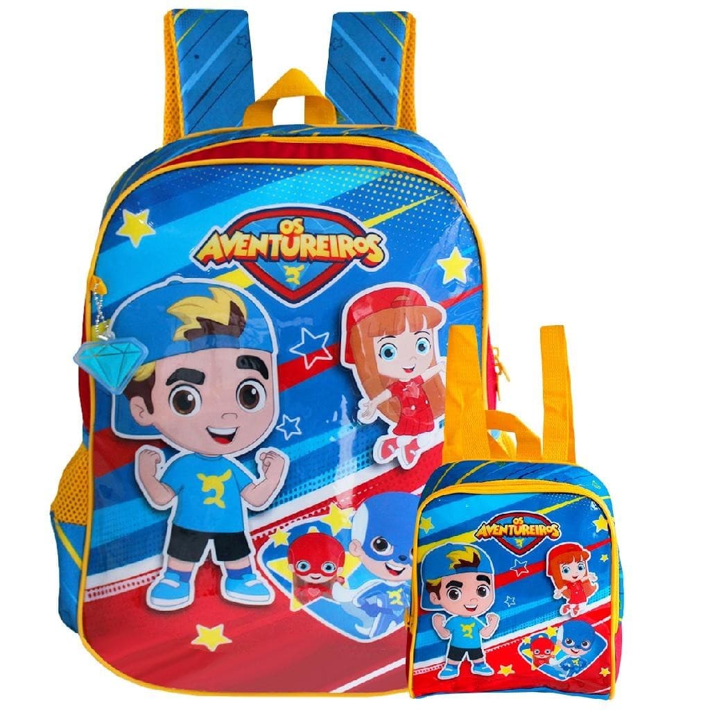 Mochila De Alça Aventureiros Luccas Neto + Lancheira Térmica