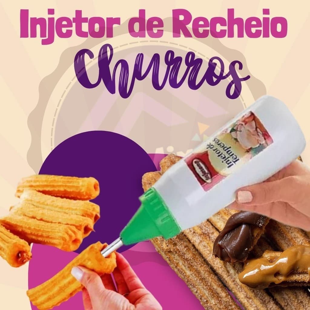 INJETOR DE TEMPEROS  E RECHEIOS 350 ML BICO ALUMINIO