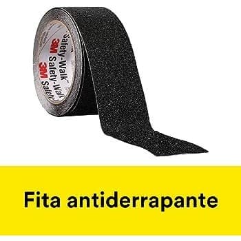 Fita Adesiva Antiderrapante Preta 50mx5m Escadas e Pisos - Envio Já