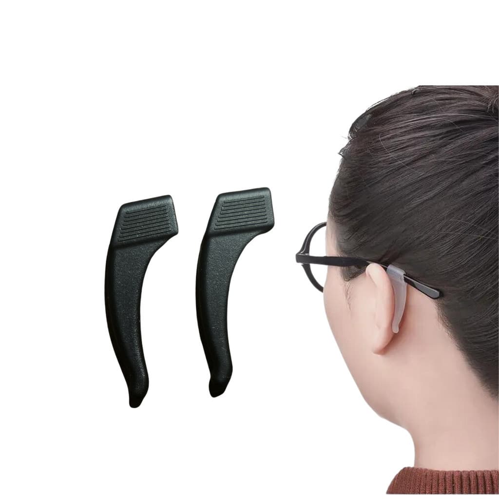 kit 24 Prendedor de óculos gancho antiderrapante perna de oculos silicone discreto