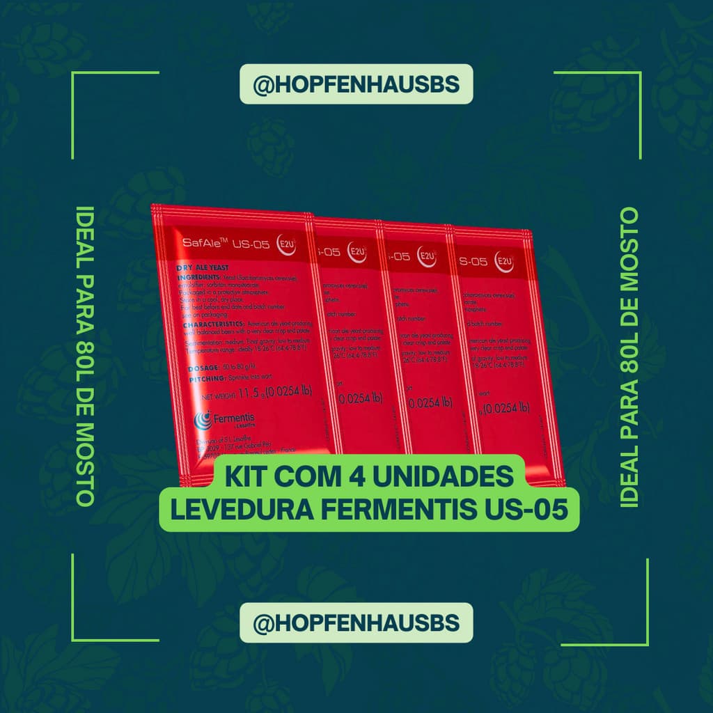 Levedura Fermentis US-05 - Kit com 4 unidades