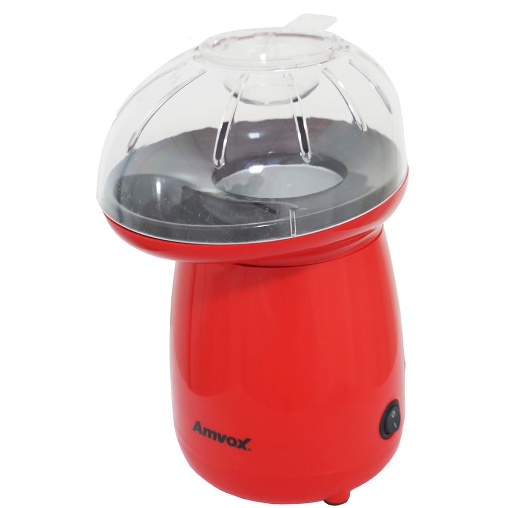 Pipoqueira Elétrica Sem Óleo Ar Quente Natural 1200W Derrete Manteiga 110V Vermelha Amvox APC 027