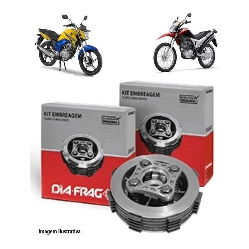 Kit Embreagem CG TITAN FAN 150 NXR BROS 150 2006 2007 2008 2009 2010 2011 2012 2013  2015 Original Diafrag