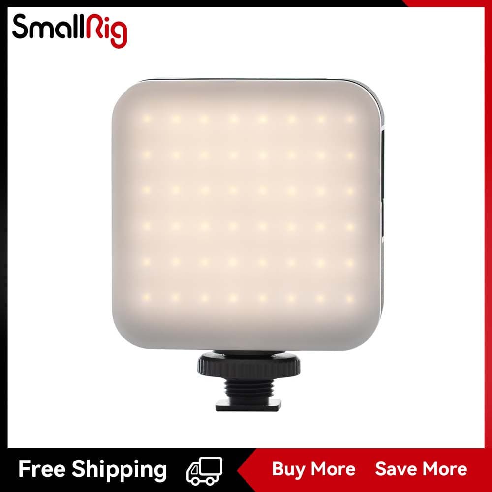 SmallRig P96 2700-6500K Leve Regulável Mini Vídeo LED Luz 5W Tipo-C Para Vlog Transmissão Ao Vivo Câmera Mirroless DSLR