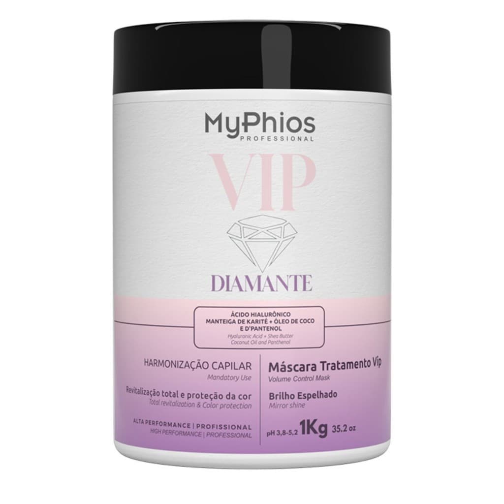 Máscara De Tratamento Vip Diamante 1kg Myphios Professional