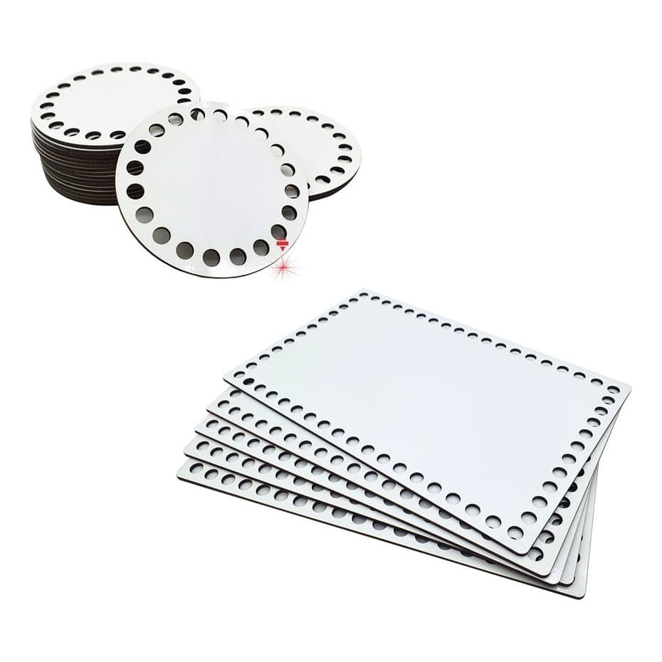 Base Fundo Cesto Crochê Medidas Kit Higiene Branco 07 Peças