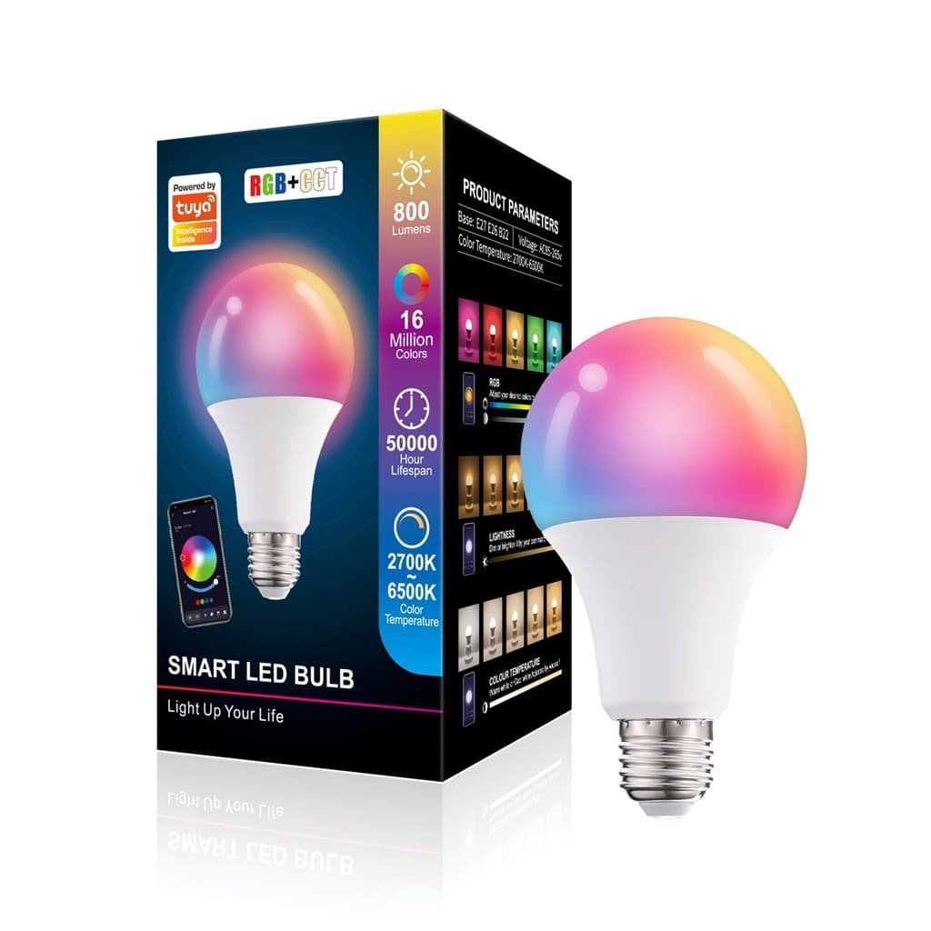 Lâmpada Inteligente E27 Smart Rgb Colorida 15W - 1 Unidade